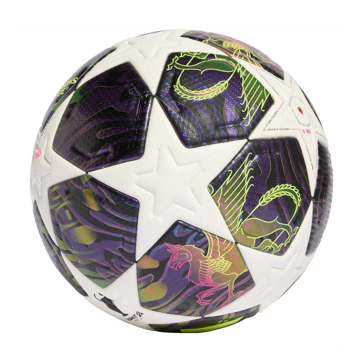 Ballon De Foot Pour Match Motif/style Holographique (Violet / Blanc) Taille 5 2/3