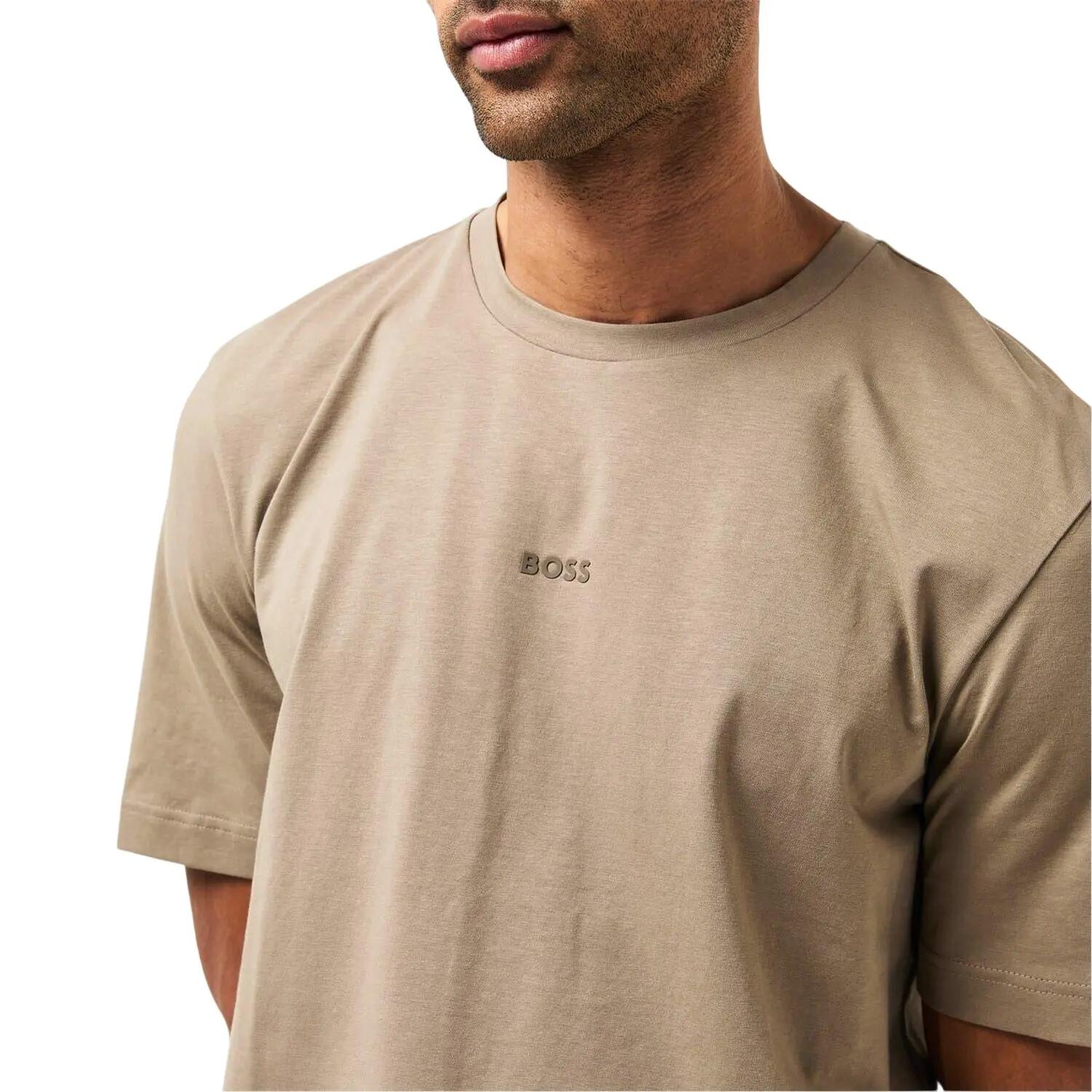 Maglietta Oversize Logo Uomo Boss Tchup Verde 4/4
