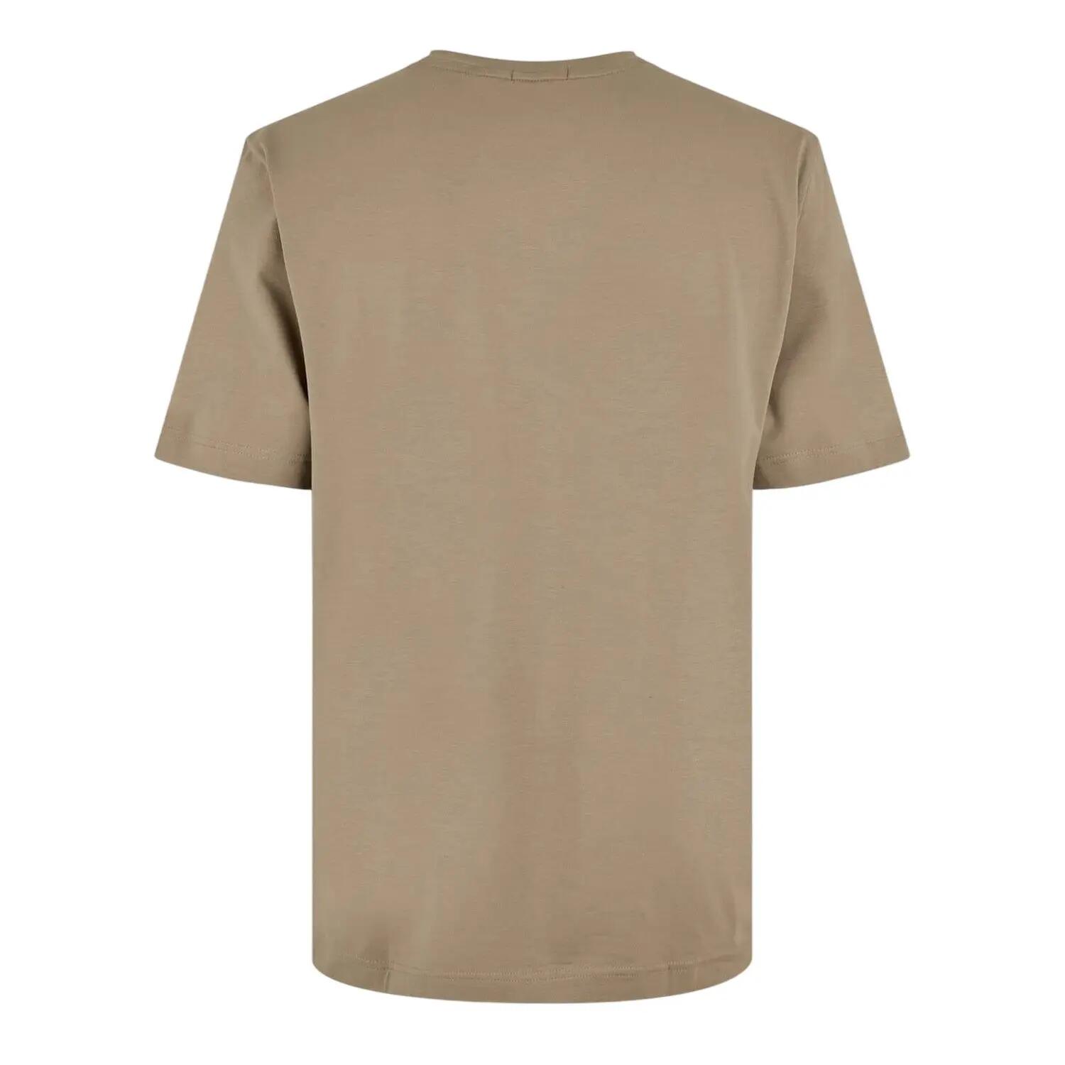 Maglietta Oversize Logo Uomo Boss Tchup Verde 3/4