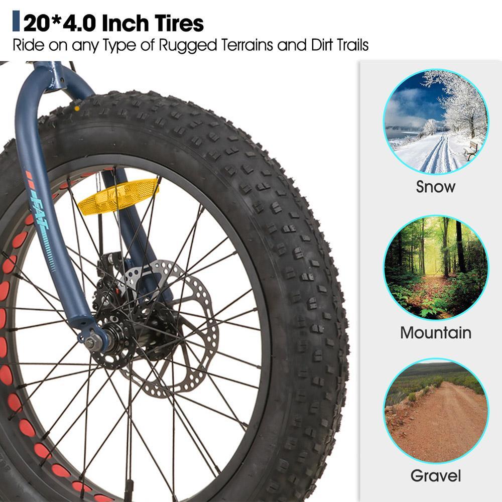 Jungen Mädchen Fatbike MTB 20/24/26 Zoll 7-Gang Scheibenbremsen 3/6