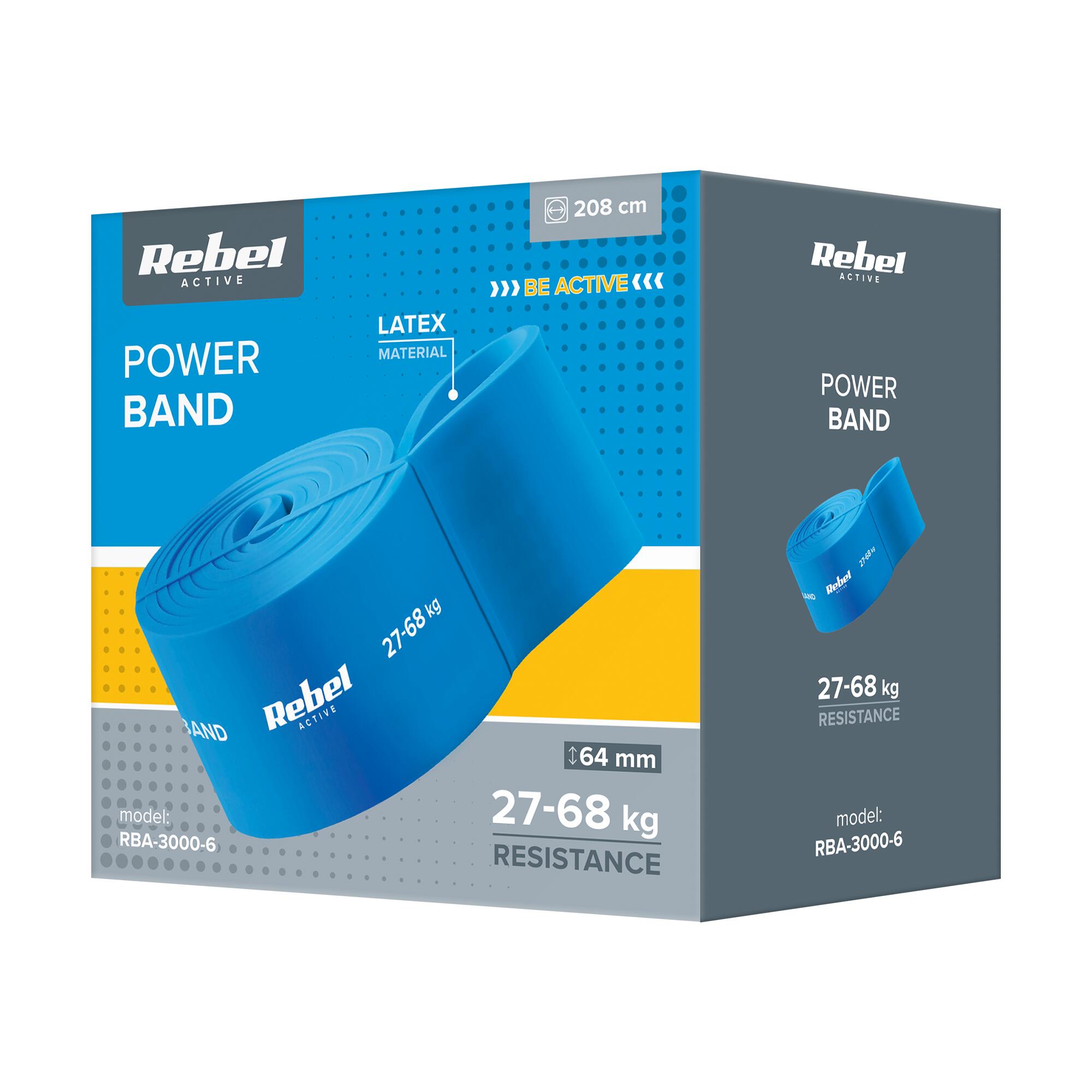 Guma oporowa taśma do ćwiczeń elastyczna power band 27-68 kg Rebel 3/7