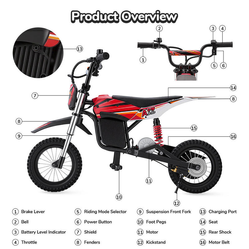iScooter A12 Motocicletă electrică pentru copii