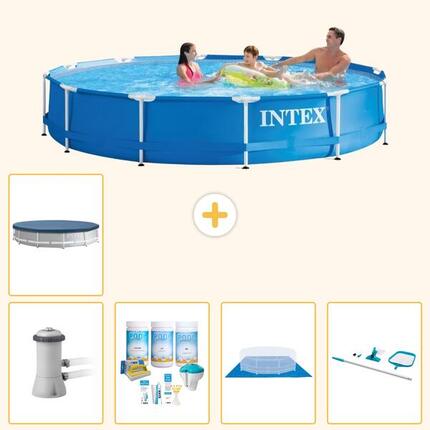 Piscine Tubulaire Ronde - 366x76 cm - 6-pièces S21176