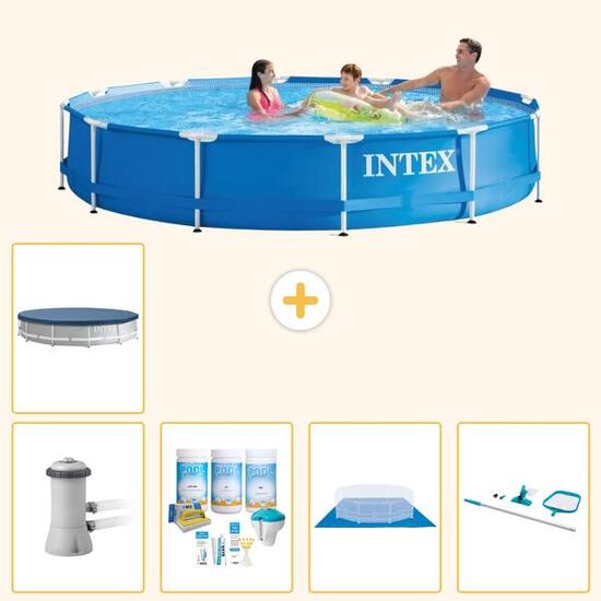 Piscine Tubulaire Ronde - 366x76 cm - 6-pièces S21176