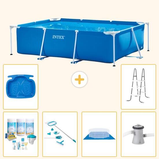 INTEX Piscina con estructura Rectangular - 220x150x60 cm - 7-piezas S20822