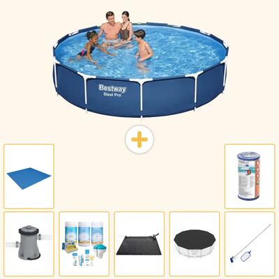 Bestway steel pro rond - 366x76 cm - 8-delig s21592