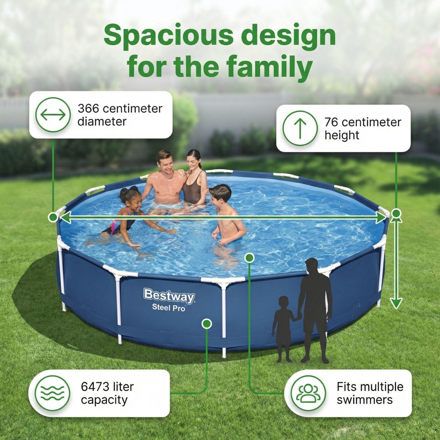 Bestway Steel Pro Rond - 366x76 cm - 4-delig S22747 6/7