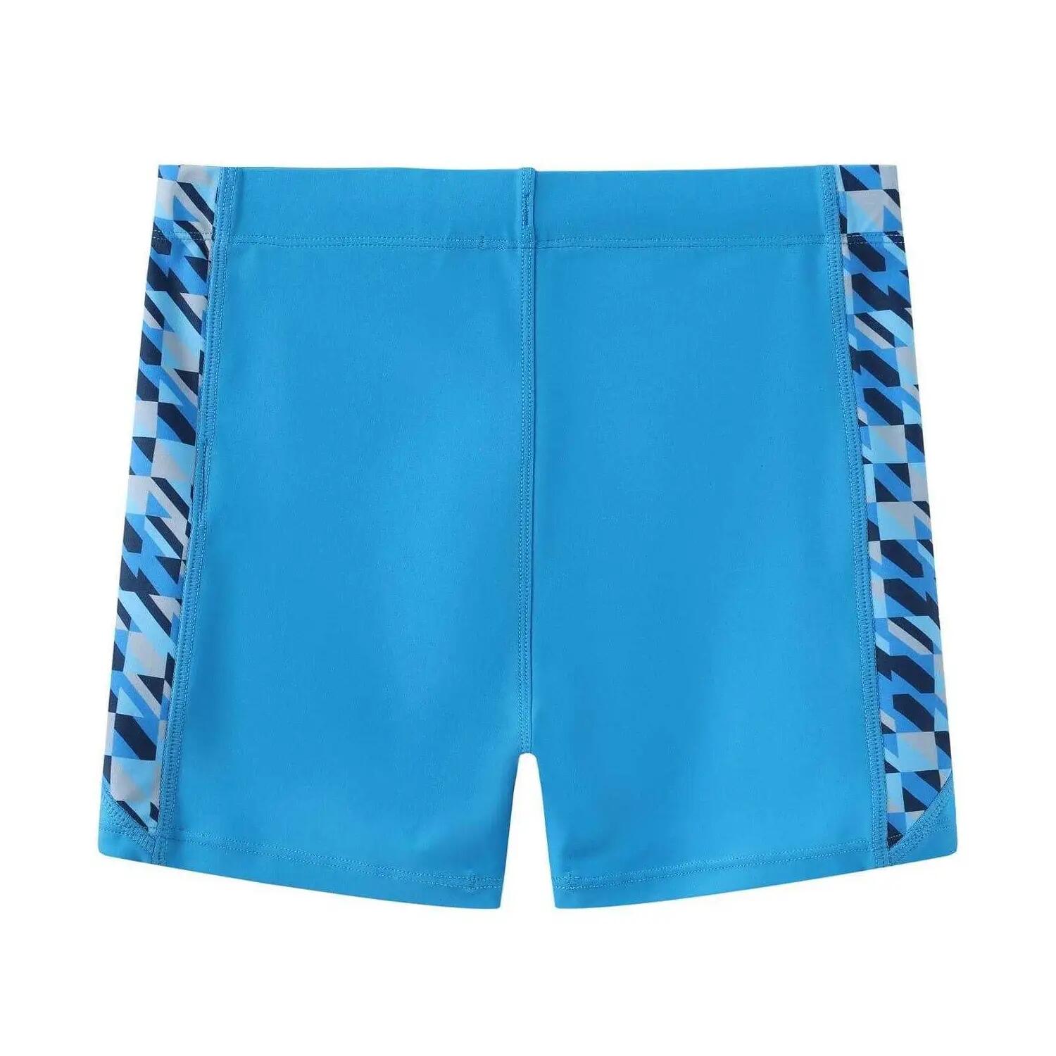 Short De Bain Motif/style Géométrique PI Garçon (Bleu / Blanc) 2/2