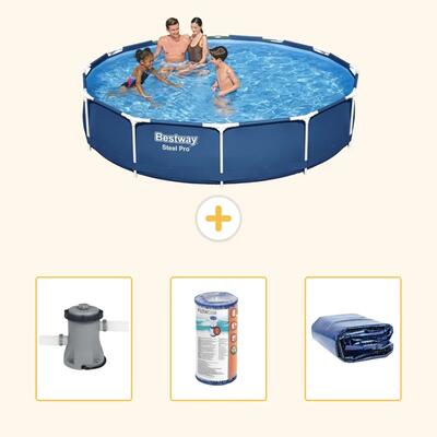 Bestway steel pro rond - 366x76 cm - 4-delig s22309