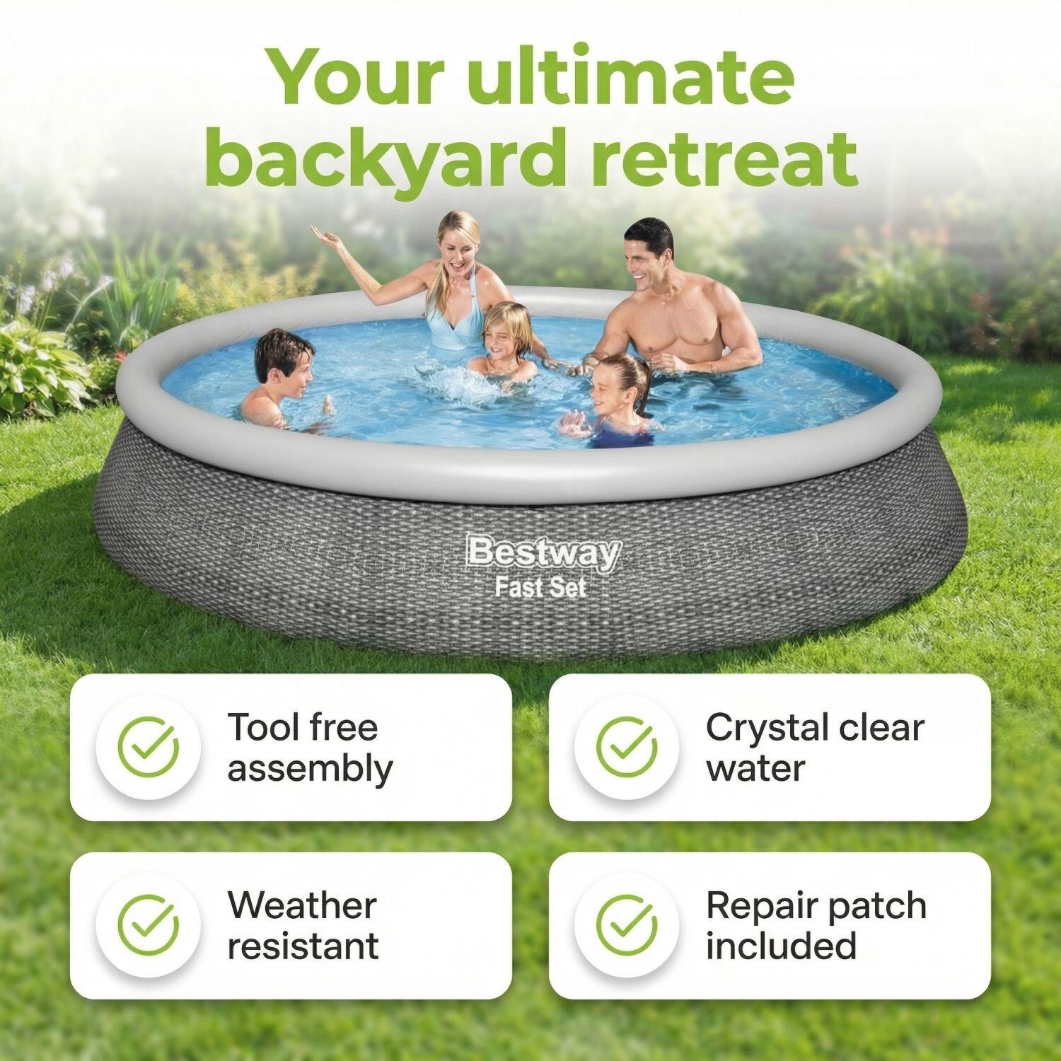 BESTWAY Piscina Bestway Fast Set Redonda - 396x84 cm - 3-peças S22282 6/6