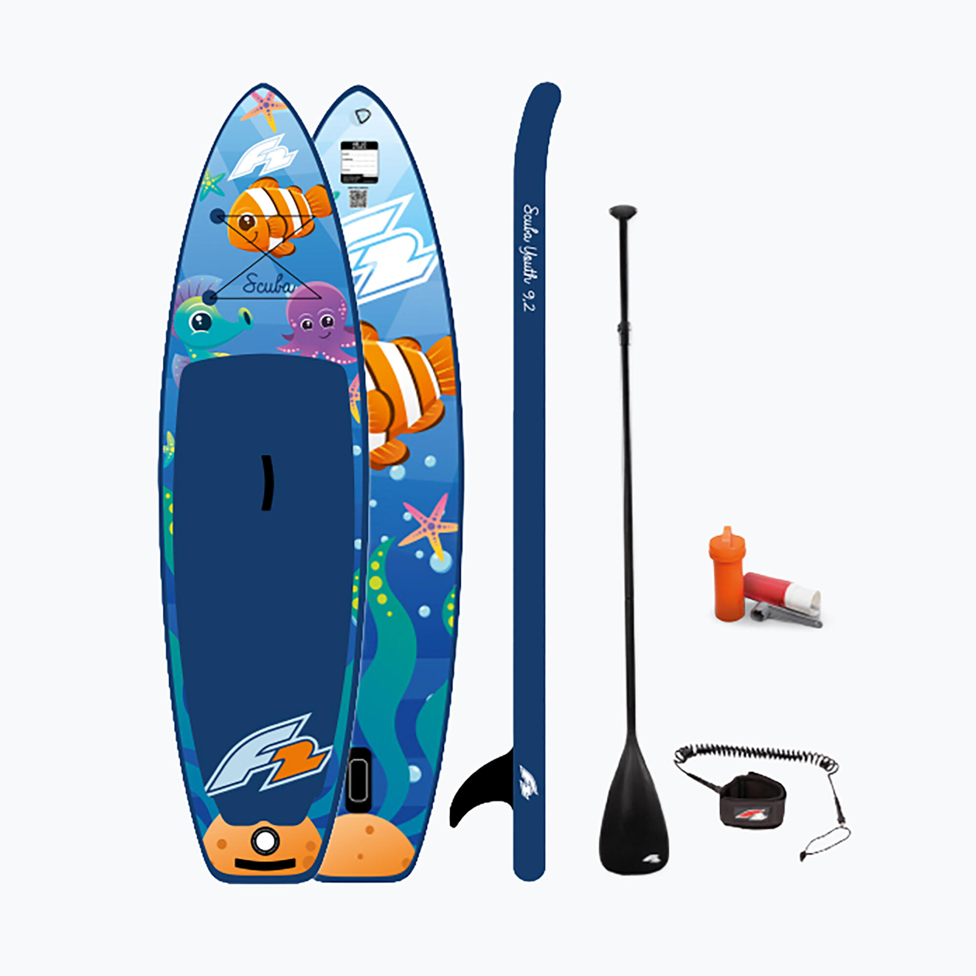 Set placă SUP gonflabilă pentru copii F2 Scuba Youth 9'2"