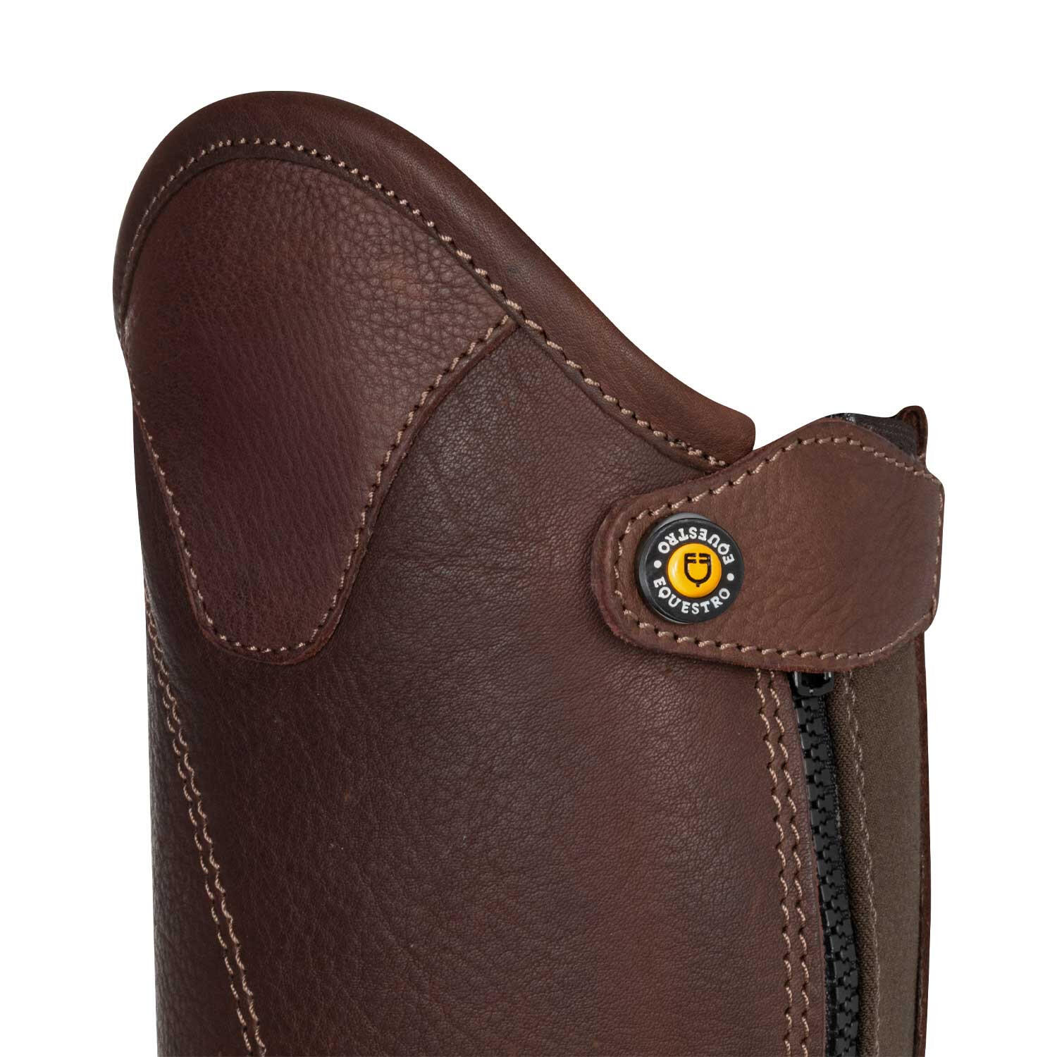 Unisex leren chaps met zijrits in soepel materiaal 7/7