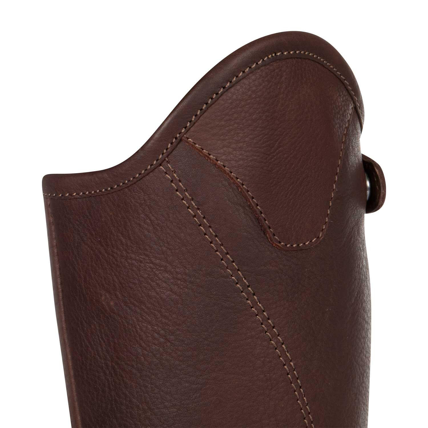 Unisex leren chaps met zijrits in soepel materiaal 5/7