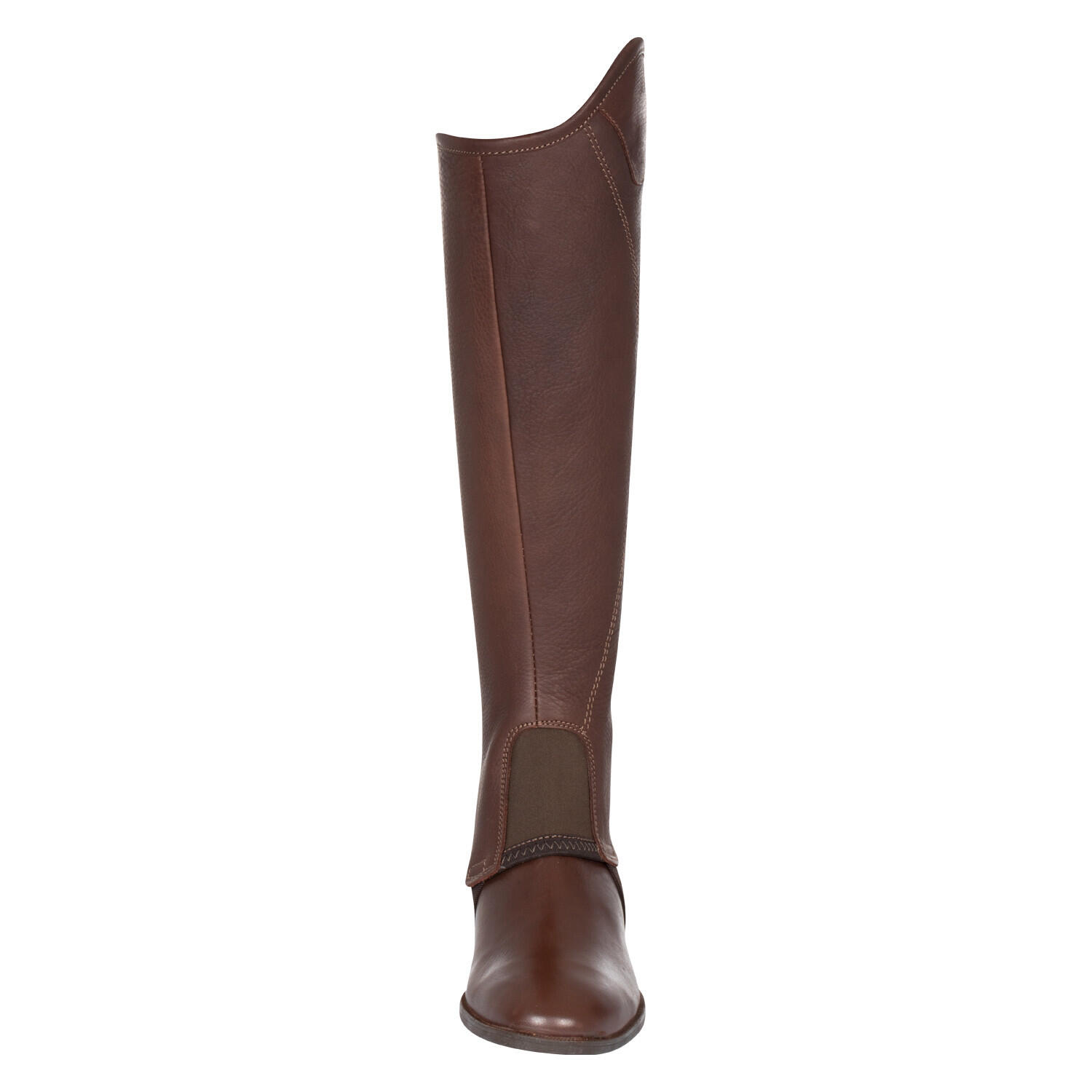 Unisex leren chaps met zijrits in soepel materiaal 3/7