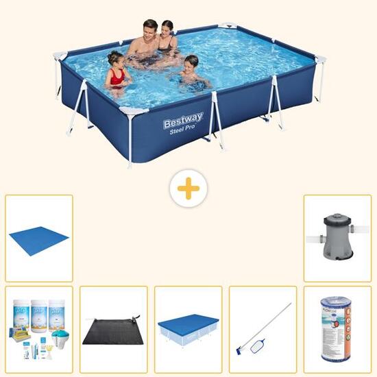 Bestway Steel Pro Rectangulaire - 300x201x66 cm - 8-pièces S22243