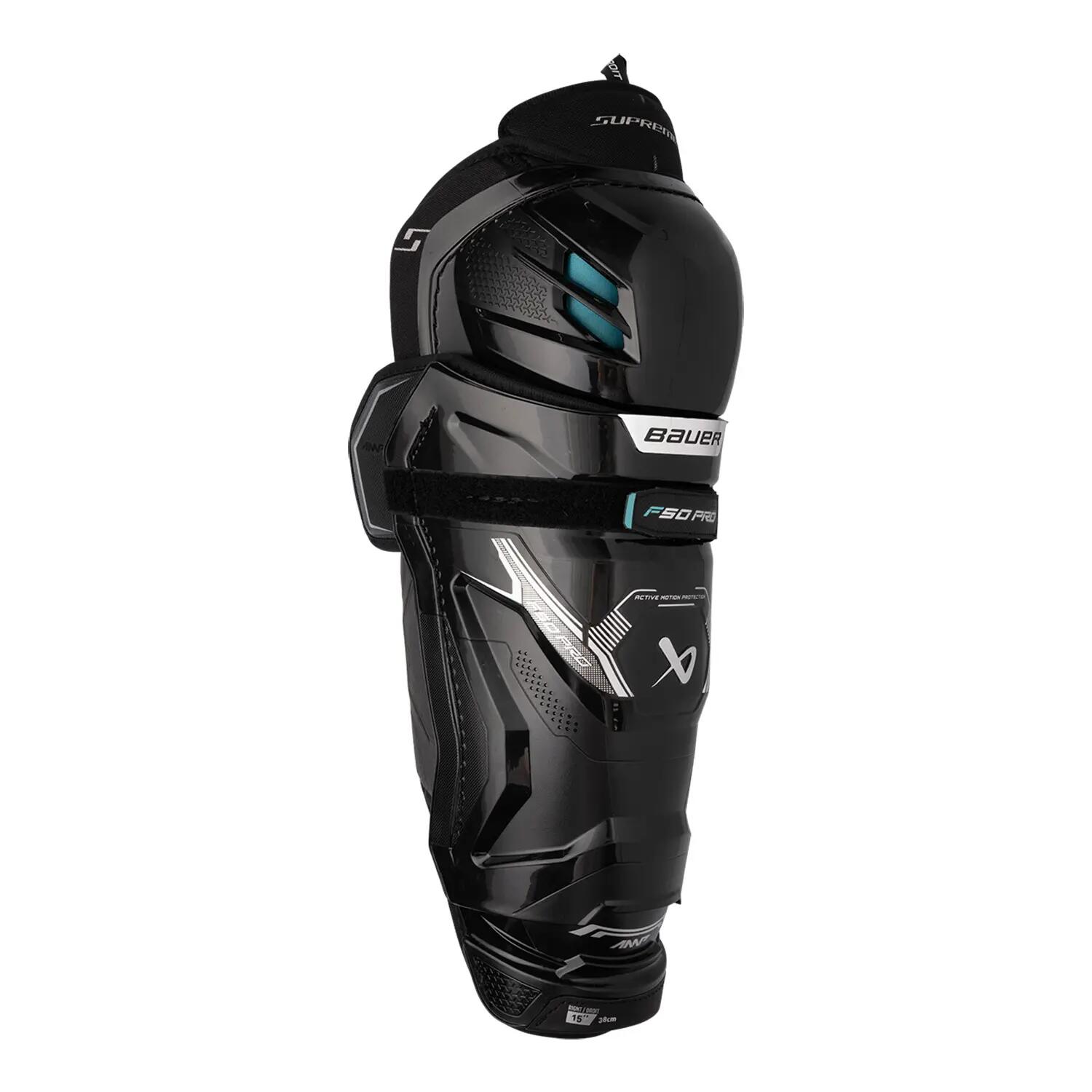 BAUER Supreme F50 Pro Senior negru adult apărători de tibie pentru hochei