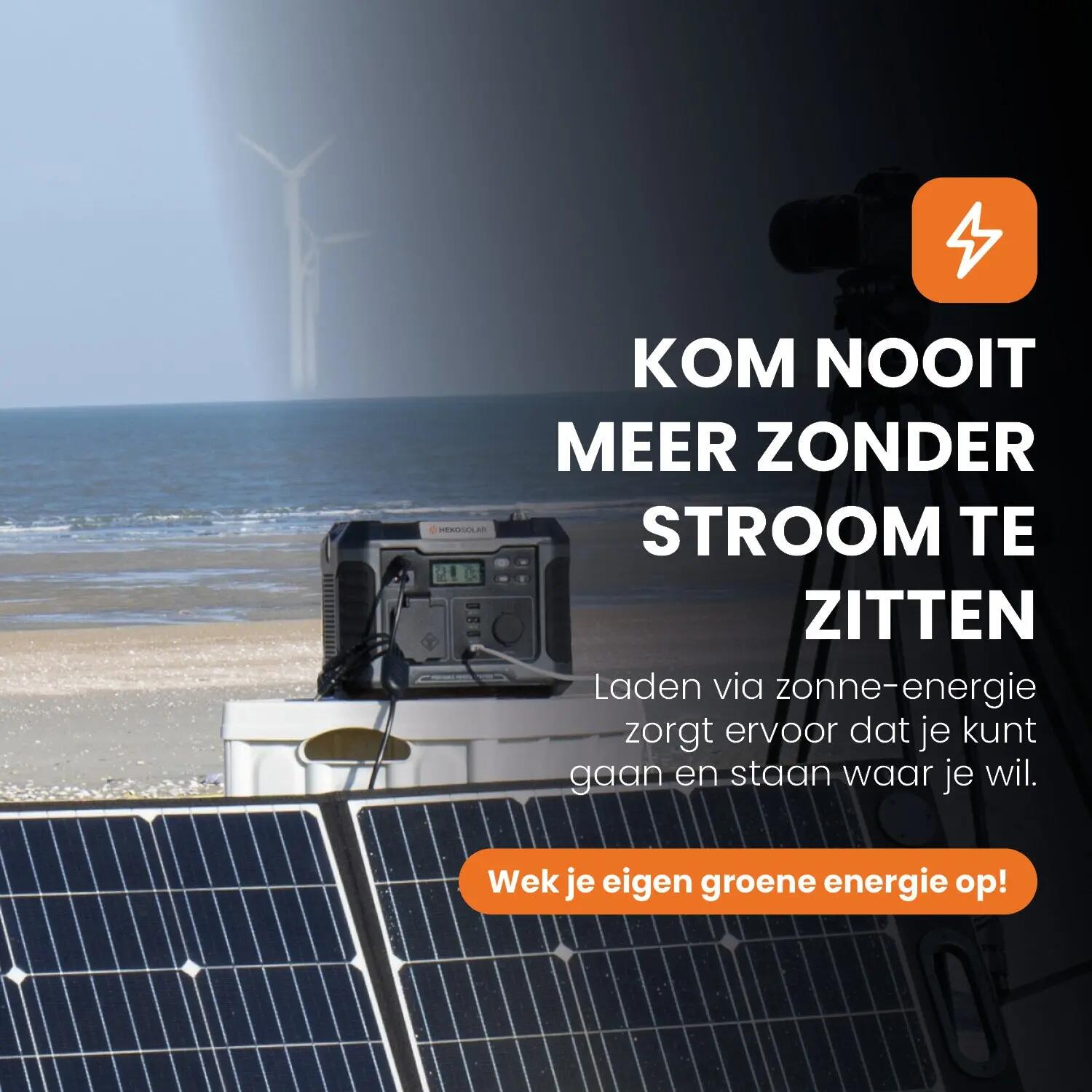 Powerstation Master 600 + Portable Solar Panel Unfold 200 4/15