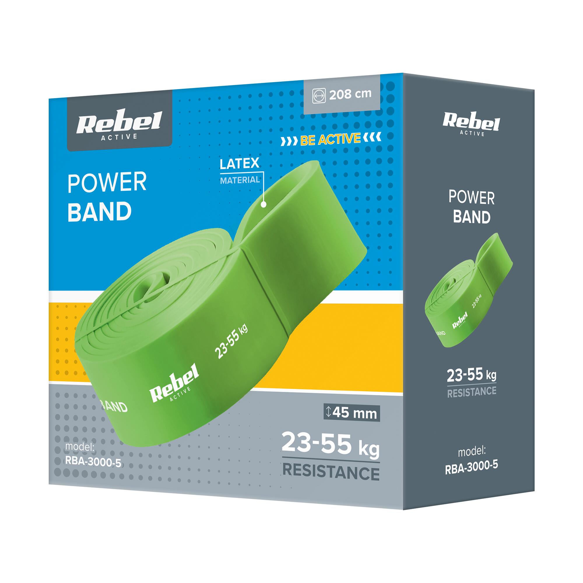 Guma oporowa taśma do ćwiczeń elastyczna power band 23-55 kg Rebel 3/7