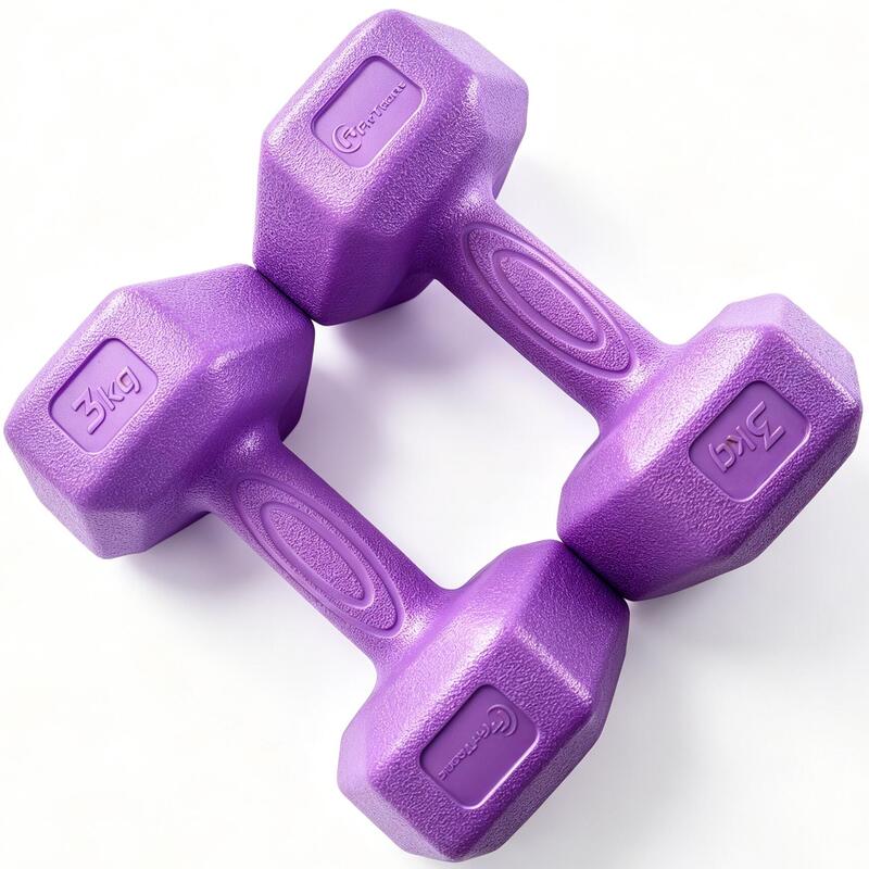 Set gantere hexagonale FitTronic DH2x3, 2 x 3 kg