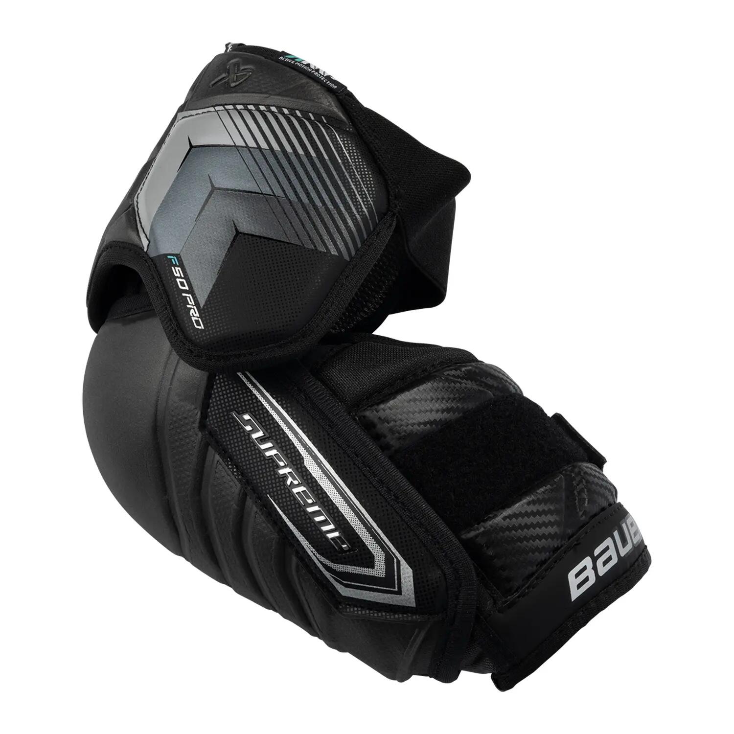 BAUER Supreme F50 Pro Senior negru pentru adulți apărători de coate la hochei