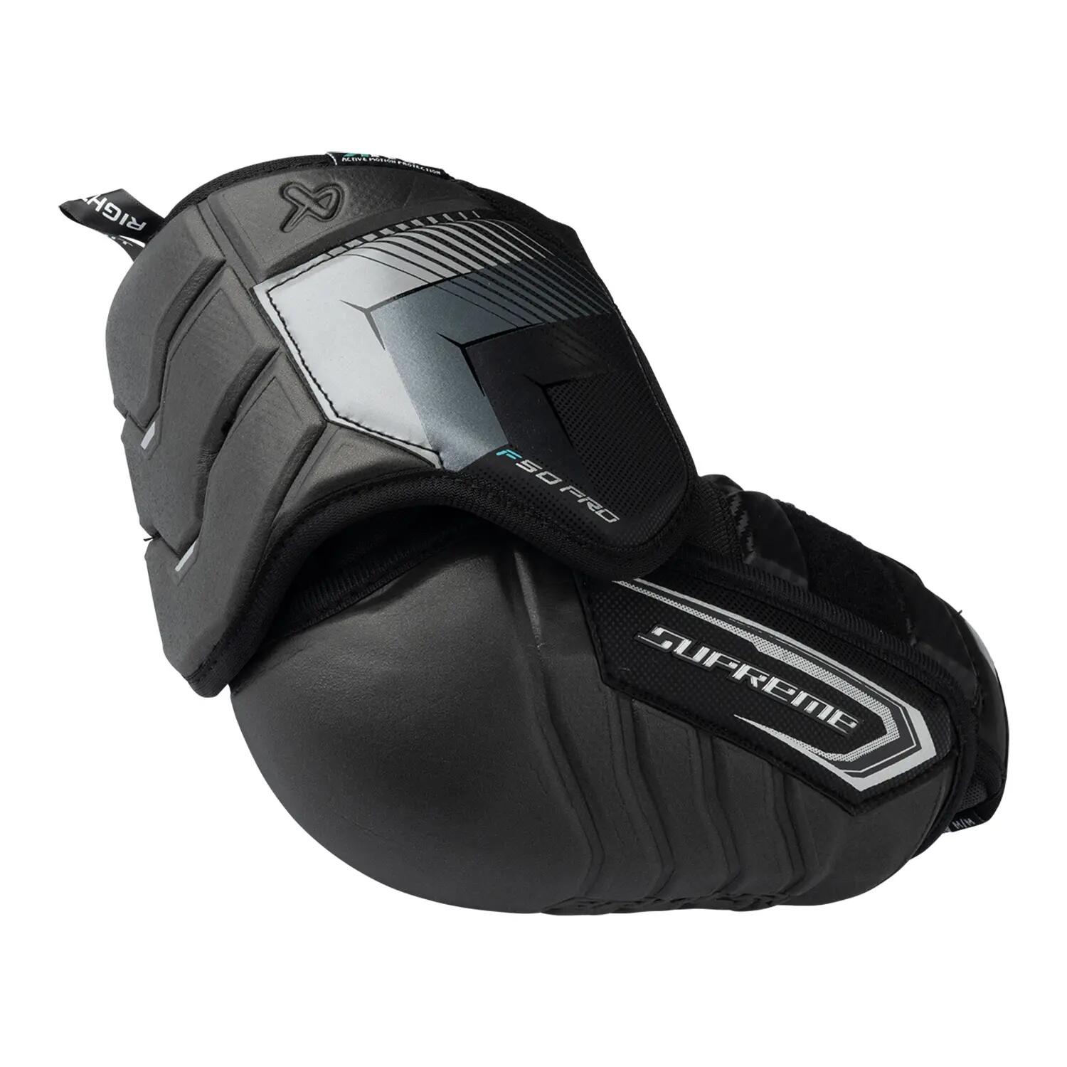 BAUER Supreme F50 Pro Intermediate coudières de hockey noires 3/4