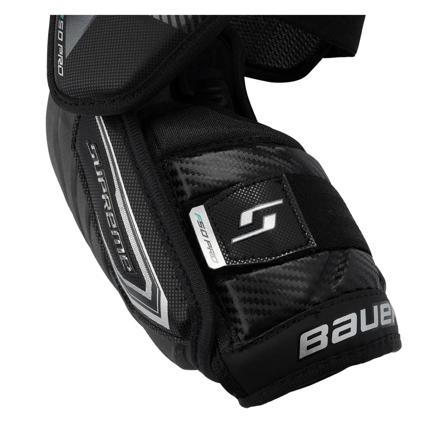 BAUER Supreme F50 Pro Intermediate coudières de hockey noires 2/4