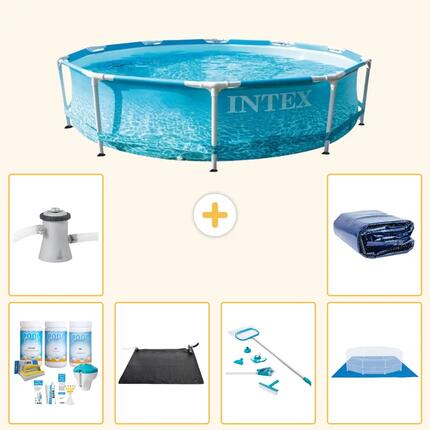 Piscine Tubulaire Ronde - 305x76 cm - 7-pièces S20358
