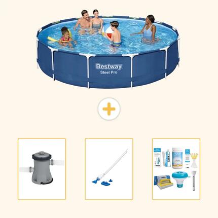 BESTWAY Piscina Bestway Steel Pro Redonda - 396x84 cm - 4-piezas S22755