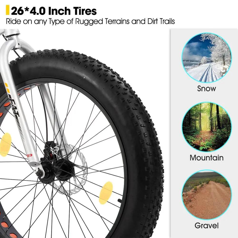 Jongens Meisjes MTB Fatbike 20/24/26 inch 7 Versnellingen Schijfremmen 4/6
