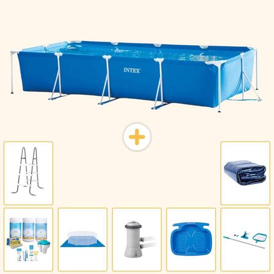 Piscine Tubulaire Rectangulaire - 450x220x84 cm - 8-pièces S20079