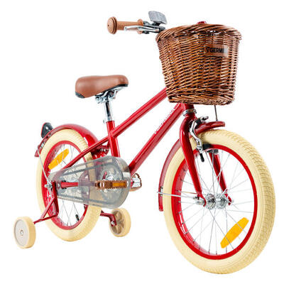 Kinderfiets 16" vintage germina zijwieltjes, mandje