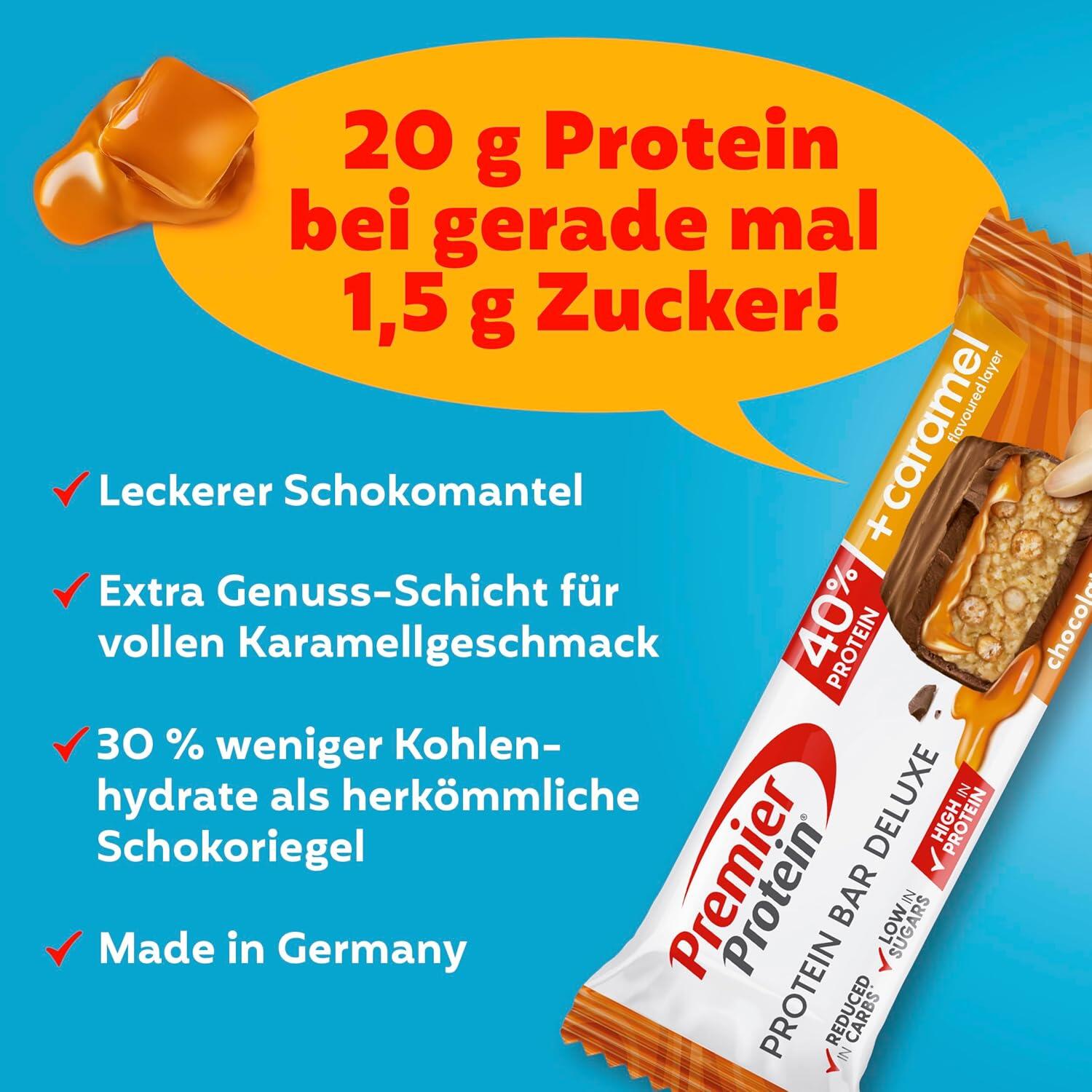 12x50g Energieriegel Bar Deluxe 40% Chocolate Peanut Butter 3/5