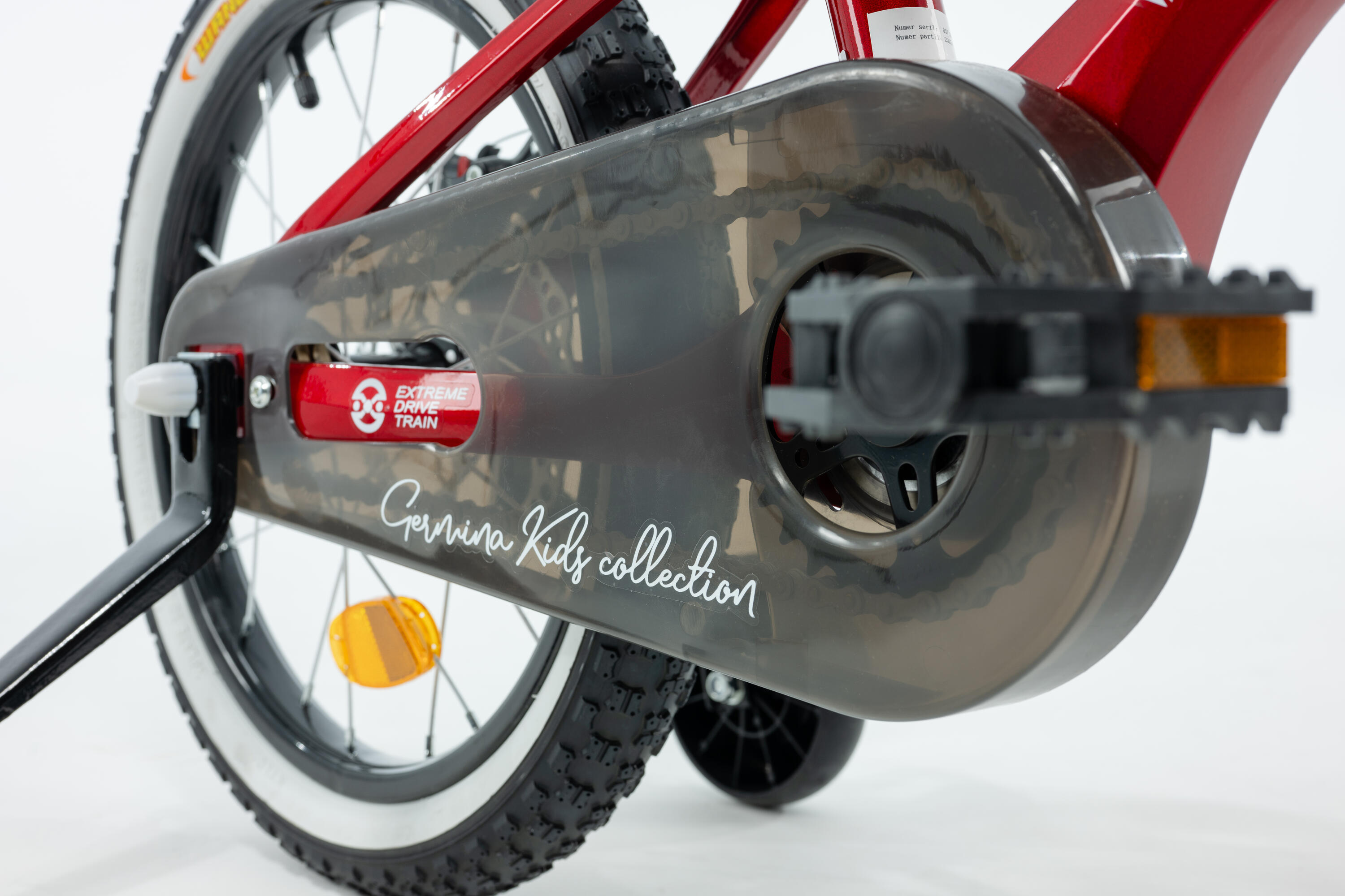 Kinderfiets GERMINA 16 inch met zijwieltjes, mandje, schijfremmen 6/9