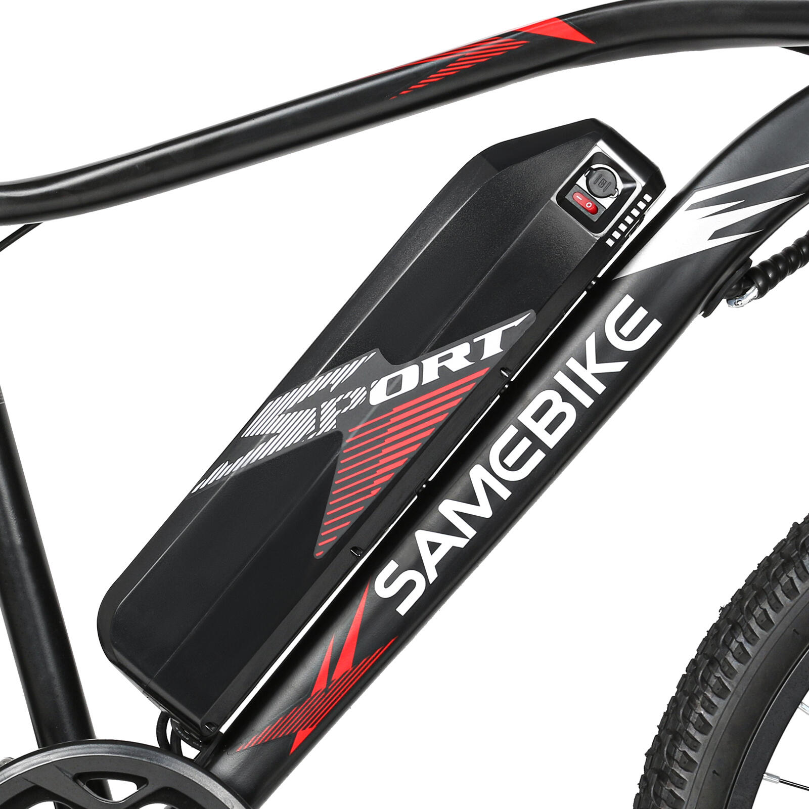 Bicicleta elétrica adulta EBE2, pneus 24" × 2,1", bateria 36V 13Ah. 8/8