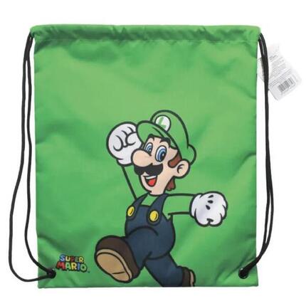 Super Mario Kinder-Turnbeutel mit Innentasche – Blau/Rot