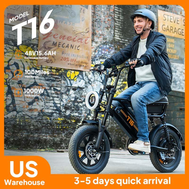 VTT électrique tout suspendu URLIFE T16, batterie 48 V 13 Ah 6/7