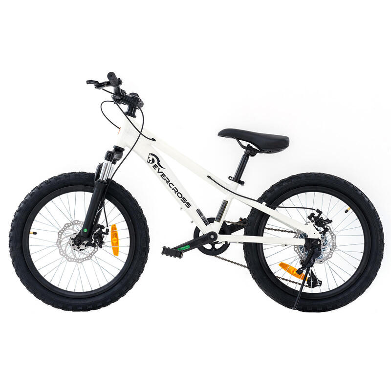 Bicicletă de munte copii MTB 20" EM5 – 7 viteze, frâne pe disc, furcă suspendată