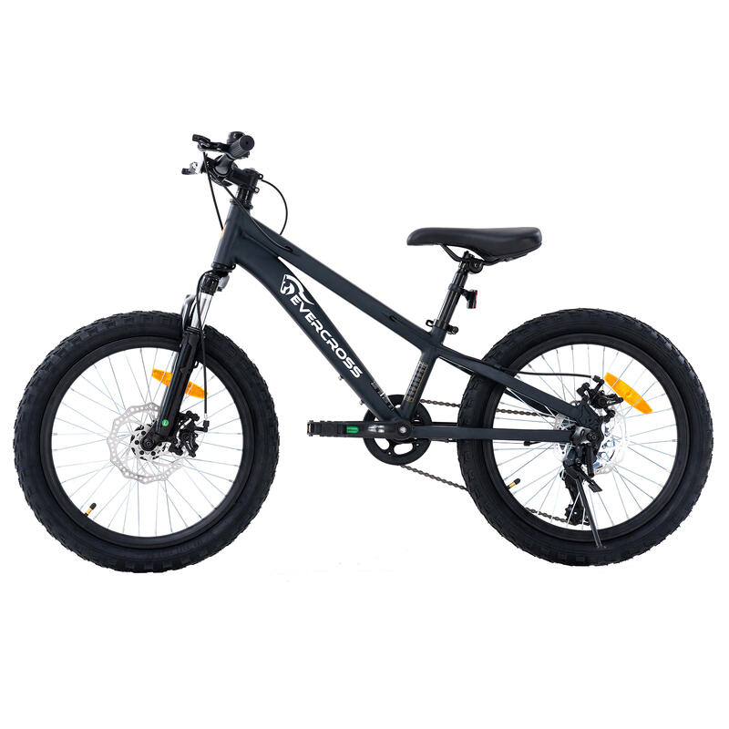 Bicicletă de munte copii MTB 20" EM5 – 7 viteze, frâne pe disc, furcă suspendată