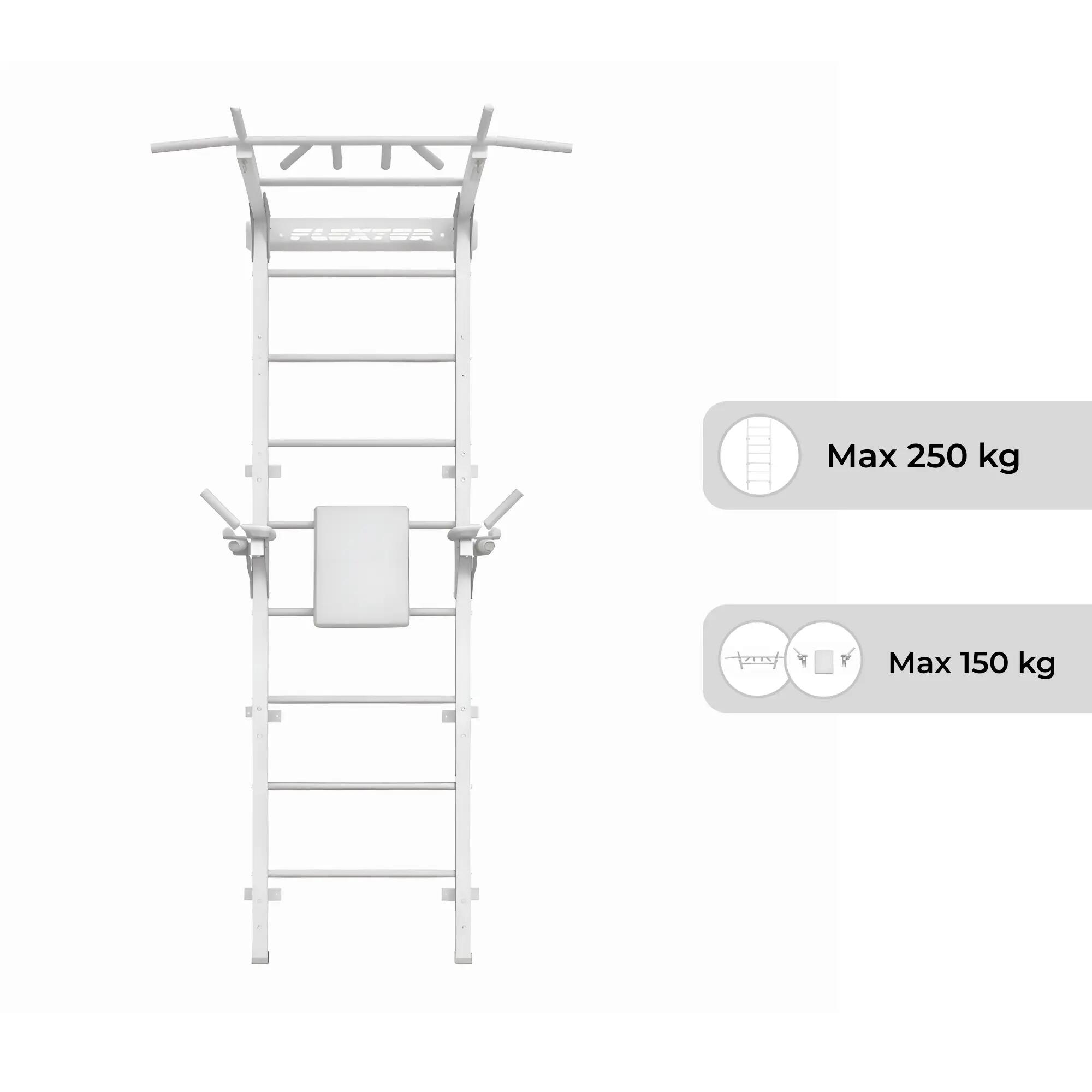 Levron fekete falra szerelhető tornafal 250 kg 6/7