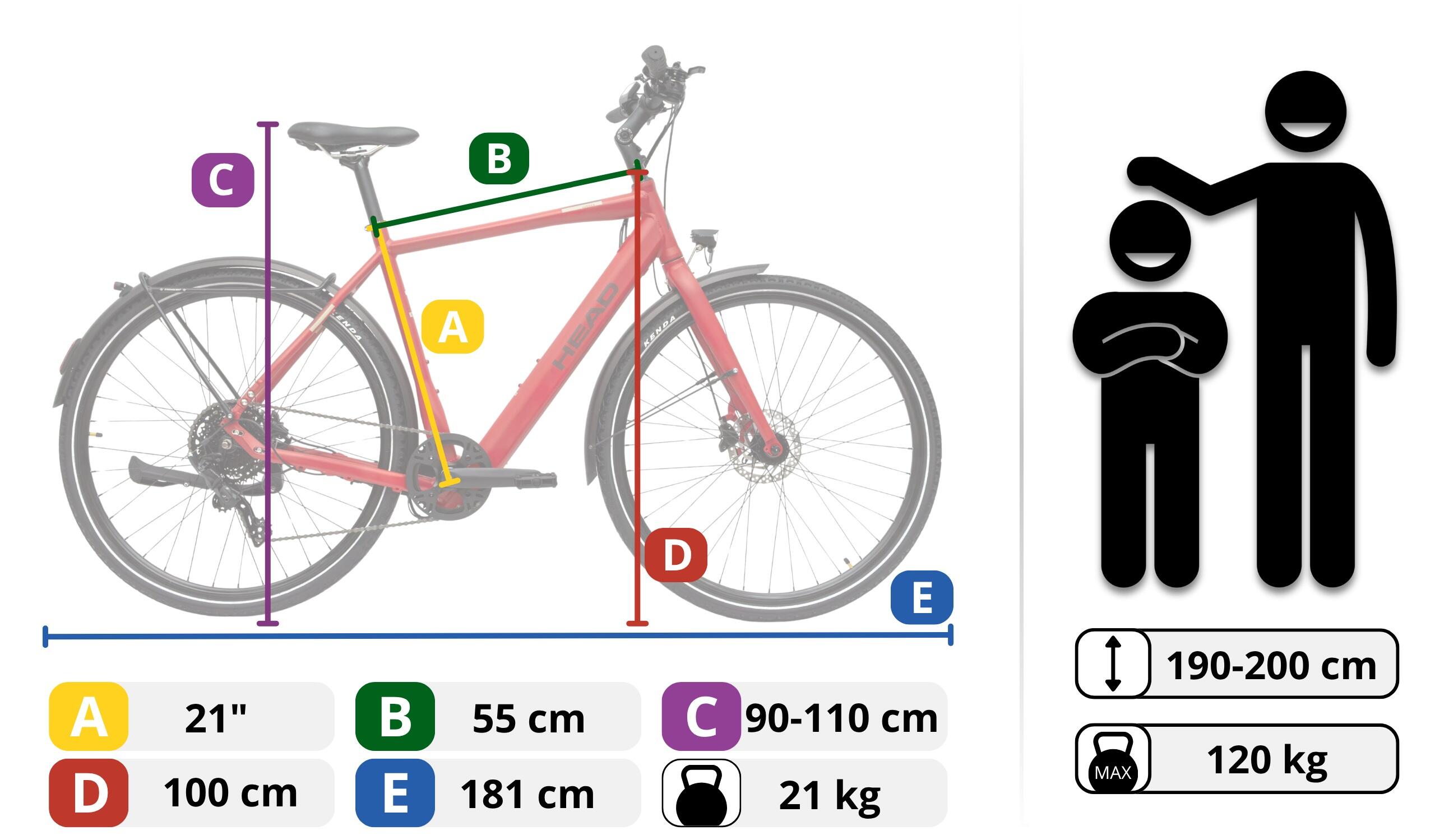 Rower Elektryczny Trekkingowy HEAD eUrban Neo Koła 28" 9/9