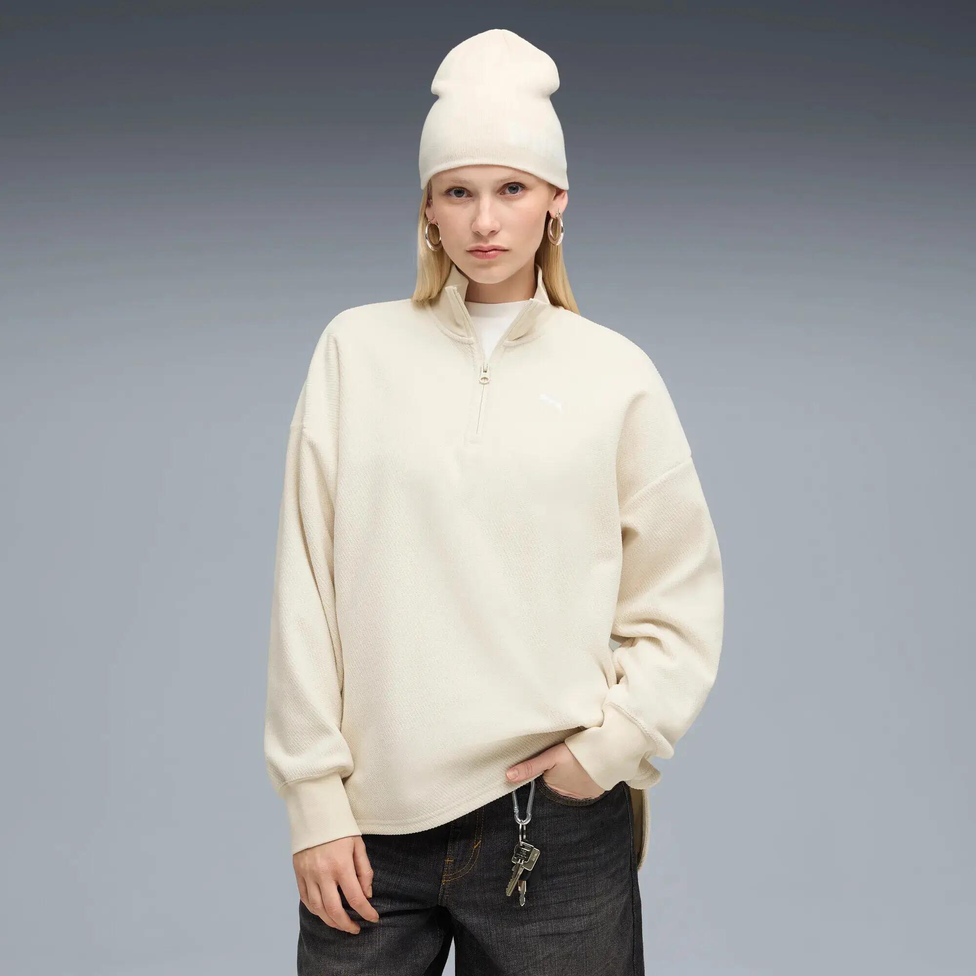 Sweat oversize d’hiver à col zippé HER Femme PUMA 7/9