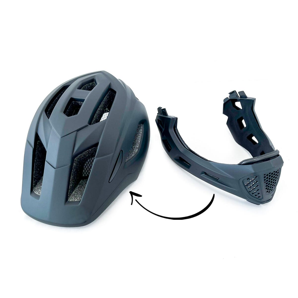 Casco di protezione dei minori a conchiglia con nero chiaro 3/13