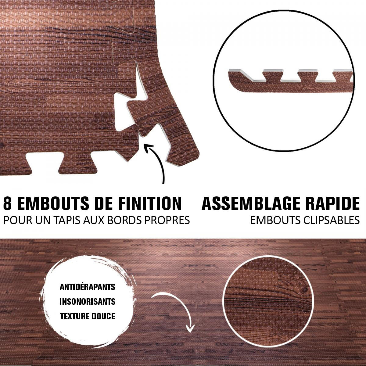 SET DE 8 BORDURES POUR DALLES | MUSCULATION ET FITNESS | COLORIS AU CHOIX 2/7