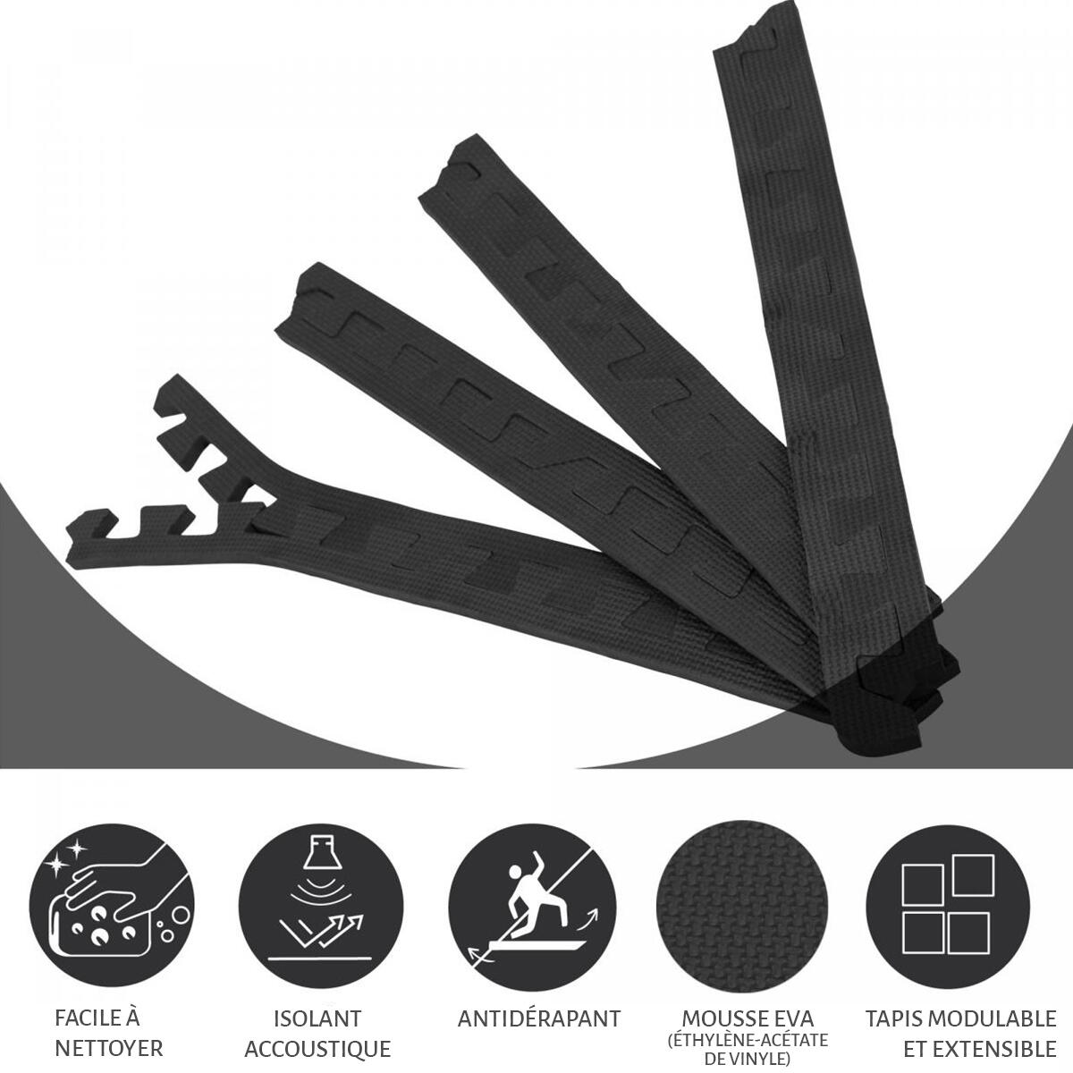 SET DE 8 BORDURES POUR DALLES | MUSCULATION ET FITNESS | COLORIS AU CHOIX 4/7