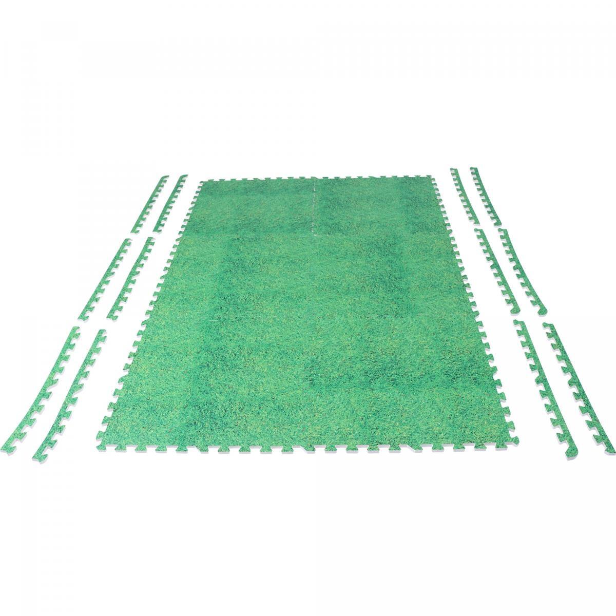 Vloermatten - Beschermingsmatten - 6 matten + 12 eindstukken - Puzzel mat - 4/7