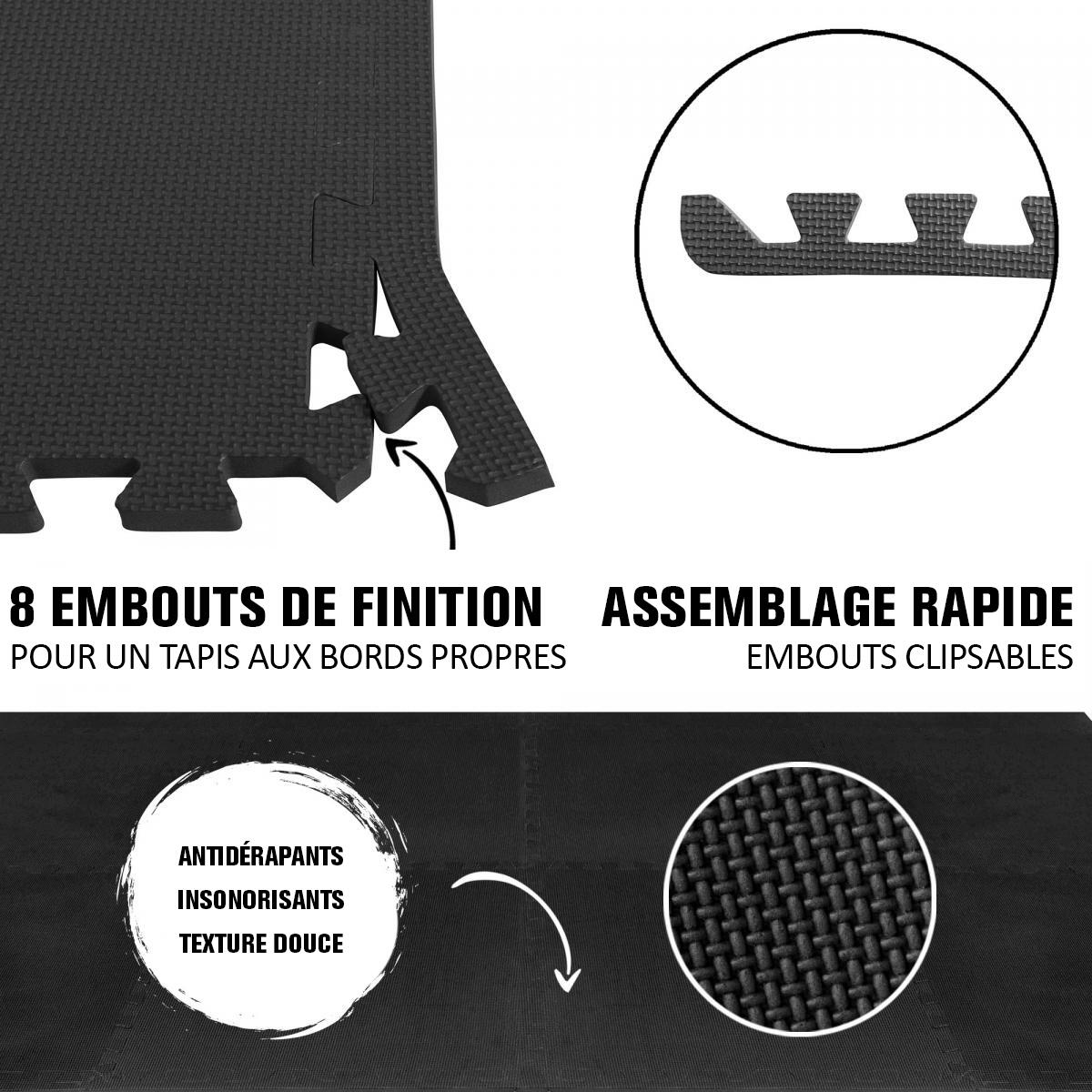 SET DE 8 BORDURES POUR DALLES | MUSCULATION ET FITNESS | COLORIS AU CHOIX 2/7