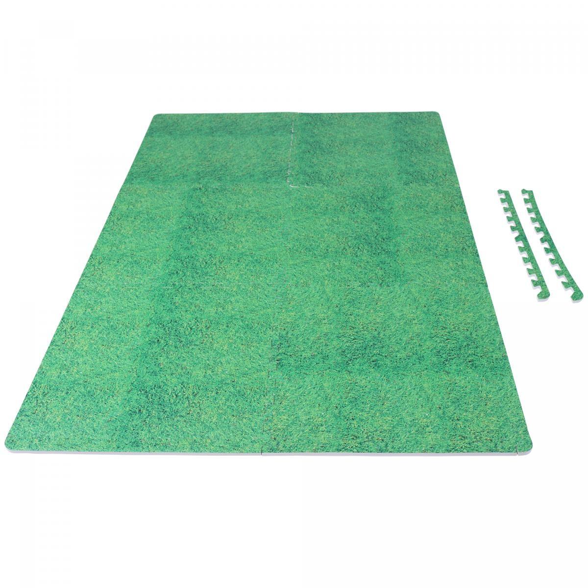 Vloermatten - Beschermingsmatten - 6 matten + 12 eindstukken - Puzzel mat - 3/7