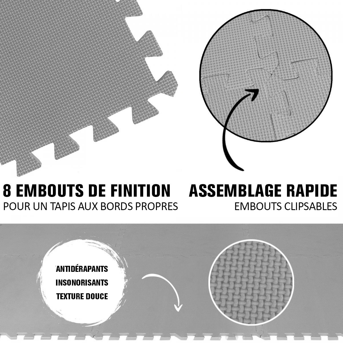 SET DE 8 BORDURES POUR DALLES | MUSCULATION ET FITNESS | COLORIS AU CHOIX 2/7