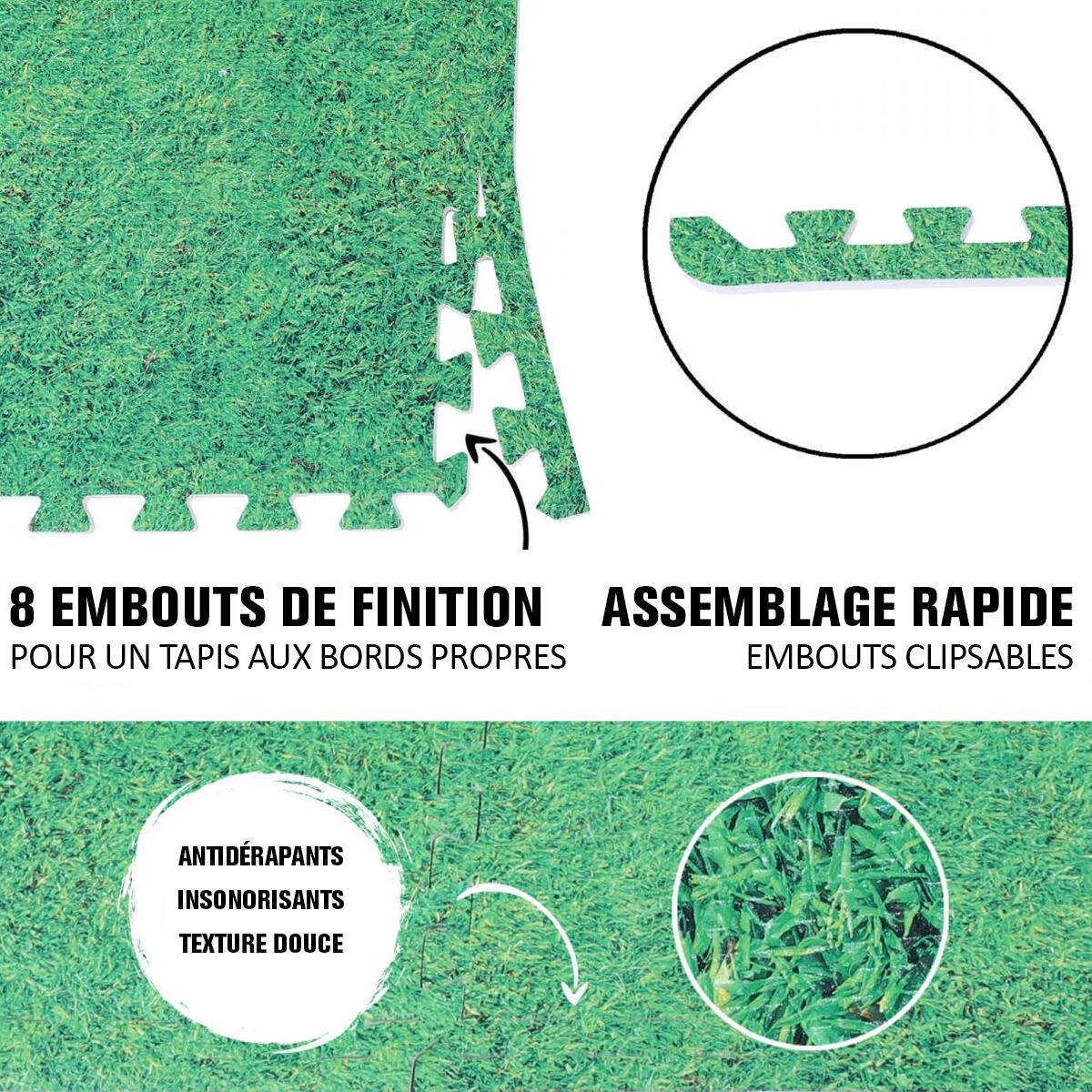 SET DE 8 BORDURES POUR DALLES | MUSCULATION ET FITNESS | COLORIS AU CHOIX 2/7