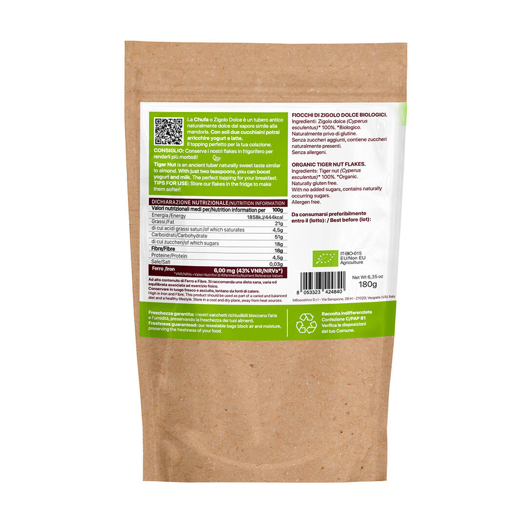 Fiocchi di chufa biologici - colazione - senza glutine, senza zuccheri aggiunti 2/4